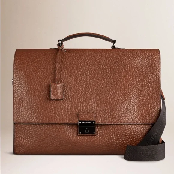 Burberry leather executive briefcase - Picture 1 of 4
